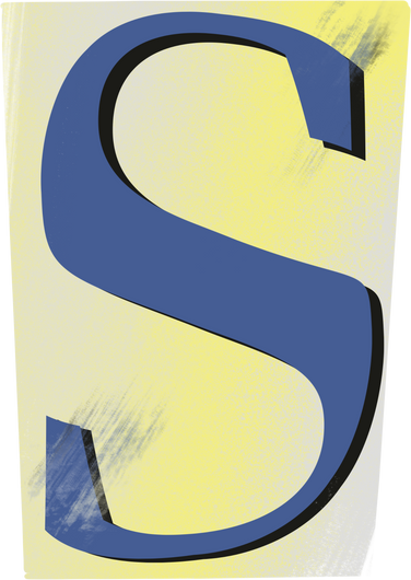 Cutout letter S